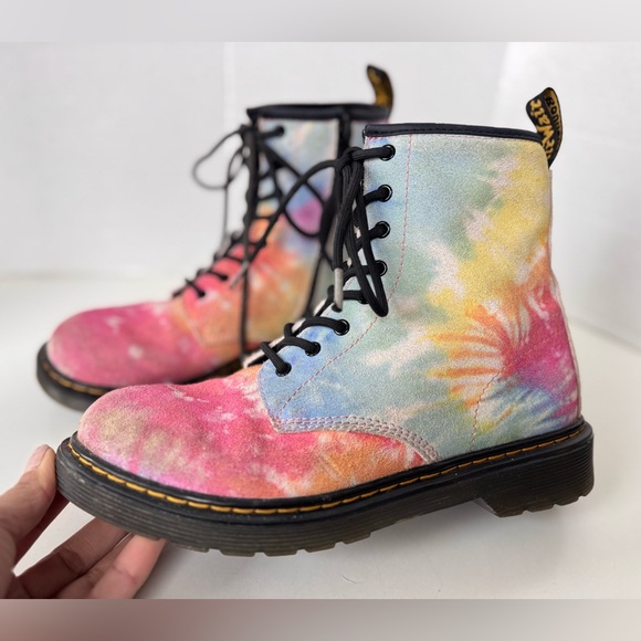 Dr Martens 1460 Rainbow Tie Dye Boots Women’s Size 6 - Picture 6 of 10